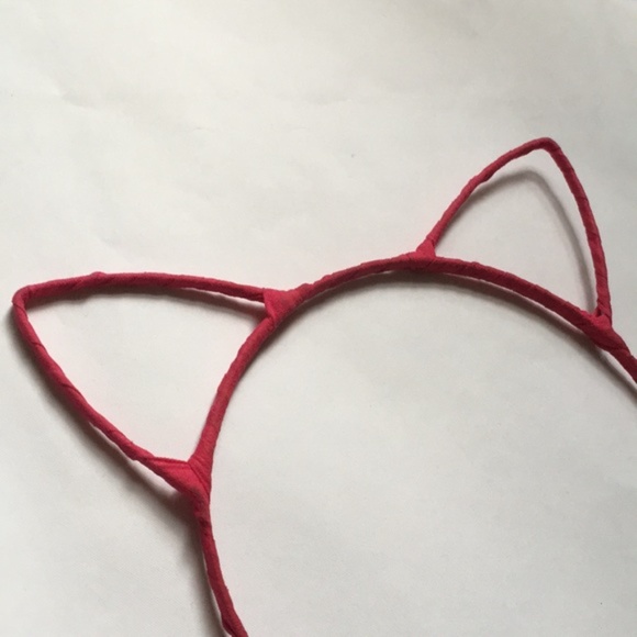 Cat Ears Hair Holder Metal Headband Pink Cat Ears - Picture 7 of 8